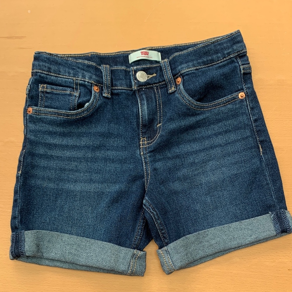 Levi’s Dark Wash Denim Shorts Kids Size 8 | Classic Summer Staple